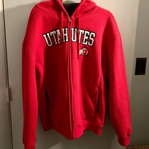 Red Utah utes champion zip up hoodie
